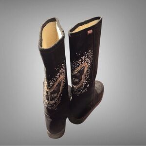 Vintage Juicy Couture Angelica Butterfly Boots Sz 10